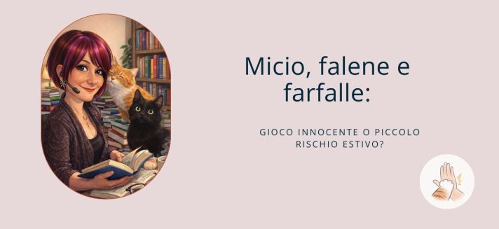 Gatto che osserva una falena vicino alla finestra durante una sera d’estate.